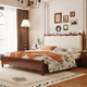 Laisda American en bois massif lit noyer 1,5 m double lit français classique lit doux lit yf688 # 1,5 lit + coussin