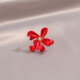 QUAMER gold store style irregular small red flower brooch high-end design anti-exposure brooch brooch summer accessories red 783