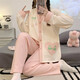 欧鹿汐（OULUXI）纯色皱布棉质月子服春秋孕妇睡衣夏季透气吸汗产妇产后哺乳喂奶衣 AXXE724少女心 2XL码 (建议135-155斤)