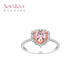 SoinLove beloved laurel heart morganite diamond ring 18K gold wedding ring women VV234 birthday gift laurel heart ring VV234 No. 9