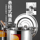 Chuangweiyue stainless steel drum with lid commercial soup bucket electric stove large soup pot cooking pot large capacity braised meat bucket household water bucket diameter 35 height 35 capacity about 35L