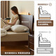 Original original solid wood bed modern simple small apartment night light oak large bed bedroom double bed log style L701D [high body - black walnut color] 1.2*2.0m single bed large bed