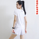 Yimile losen Fitnessanzug Frauen schnell trockener Sommer-Sportanzug dünne Yoga-Anzug Shorts Anzug Neuen Stil frisch grün s