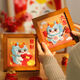 Jingmei duogua bibi à la main à la main à la main brodé en laine de laine poke lediy paquet de matériaux couple couple enfant fait à la main le nouvel an cadeau A1283 Félicitations pour l'envoi de cai + cadre photo