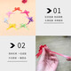 Dongzhitiandi hand-drawn flower bow ribbon decoration gift gift packaging strap flowers DIY wedding candy box hand-tie souvenir small love style hand-drawn flower 100 pieces [multi-color]