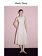 Mandy Zhang French Hepburn Style Robe de fiançailles rose pour femmes Banquet d'été Robe forme