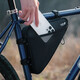 Rock Brothers bicycle bag, front bag, upper tube bag, triangular beam bag, mountain road bike saddle bag, tool riding equipment, black 1.5L