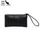 Cool Kangaroo [Sheepskin Women's Bag] New genuine leather clutch bag One-shoulder fashion pu women's bag coin wallet hand size