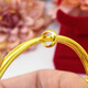 Qianjun Jewelry 18K women's peacock bracelet gold push-pull adjustable ancient bracelet peacock push-pull bracelet