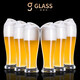 Huaxing Douyin Internet celebrity beer mug glass household creative craft large capacity beer mug bar personalized wine glass set 600ml 6 pieces + 8 stainless steel ice cubes