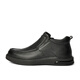 Senda Lederstiefel Herren Winter Neues Einkaufszentrum gleich einfaches flaches Flachboden Freizeitstiefel 41W41DD4 Schwarze Single 40