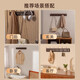 Yisijia clothes hanger, wall hanging clothes hook, clothes hook, entrance door, entrance door, rear entrance key, punch-free solid wood, light card color, 6 hooks, strong load-bearing solid wood