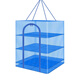 Zhenyou (Grsaed) folding fish drying net 50CM three-layer sun drying cage insect-proof and fly-proof cage for drying household vegetables and drying goods drying net rack