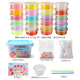 [70% neu] Eltern-Kind-Penguin 24-Farben Kristall Schlammspeicherbox Set Kinderhandgemachte Material Werkzeuge Plastikine Farbe Schlammschleim Raum transparenter Süßigkeiten-Gelee-Ton-DIY-Spielsachen