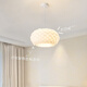 XMSJ Light Luxury Kronleuchter Schlafzimmer Kronleuchter moderner einfacher atmosphärischer kreativer Esszimmer Esstisch Lampe Internet Promi Cream Style Hauptschlafzimmer Mädchen 9272 Weiß 35 cm Drei Farben