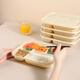 Baiji corn starch disposable lunch box biodegradable microwave lunch box with lid packed fast food lunch box 5 compartments * 20 sets
