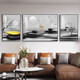 Shilai Run Living Room Dekoration Malerei Sofa Hintergrund Wand Landschaft Hängende Malerei moderne atmosphärische Triple Wandbild JD13568 Links und links und rechts 60*80 Mitte 110*80