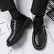 Chaussures de chef amaoton Chaussures non glissantes pour hommes non glissantes pour hommes, petites chaussures noires masculines Travail et travail chaussures en cuir de style polyvalent masculin
