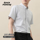 BLACKMONDAY cotton oxford vertical striped short-sleeved shirt men's cotton no-iron anti-wrinkle men's business casual shirt