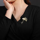 SENDME Ginkgo Leaf Brooch Women's High-end Corsage Suit Pin Fashion Accessories Birthday Gift for Girlfriend Ginkgo Leaf Brooch