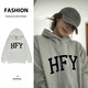 Xiaoyu 2024 Autumn Nueva sudadera con capucha H12171 White Grey S