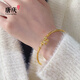 Pulsera de oro de arco de Tang Qing para mujeres en la pulsera de princesa fugitiva 999 pies Pulsera de oro para el día de San Valentín 520 Regalo para novia, reverencia de oro alrededor de 0.28g-0.5 g con brazalete de plata