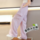 
Pitt summer girls wide-leg pants children's pants ice silk work pants 2025 new mosquito-repellent pants girls summer trousers 9889 white + 15029 pink purple [set] 170 cm