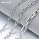 Miss JuJu platinum necklace men's pt950 white gold thick square cross chain domineering men's neck chain weight 22.07g length 56cm thick 4.0mm M buckle