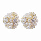 S925 Silver Needle Small and Exquisite Zircon Pearl Stud Earrings for Women 2023 New Style Western Simple Retro Style Hydrangea Earrings Main Image