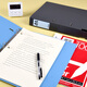 Kaisa (KAISA) A4 three-hole binder pp matte surface blue folder quick labor clip information archive contract clip KS11154
