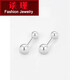 Yubo Workshop PT950 Platinum Earrings Gold Beanie Women's Platinum Earrings Twist Screw Ear Bone Nails No-Removal Earrings 3mm Pair (PT950 Platinum)