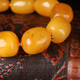 Zhenghe Jewelry Boutique Chicken Fat Yellow Beeswax DIY Bracelet with Nanhong Weight 19.05g