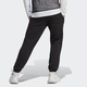 Adidas solid color printed logo lace-up sweatpants men's black black XS