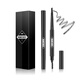 Left color, right color, natural eyebrow pencil, natural gray 0.24g, double-ended eyebrow shaping eyebrow powder, long-lasting, non-fading and not easy to smudge
