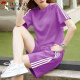 Woodpecker 200jin [Jin ist gleich 0,5 kg] Fat MM Fashion Sports-Anzug für Frauen 2025 NEW LOSS LOSSE SRIZE SHORTS SHOFT SET 695 GREEN [TOP + Pants] 3xL-Code-Vorschläge {160-180Jin [Jin gleich 0,5 kg]}}
