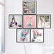 OUSHITU wall stickers self-adhesive ins photo frames wall decoration stickers beautiful living room bedroom wall layout stickers sofa background beautiful photo frames
