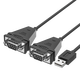 
DTECH USB2.0 to RS232 dual serial port cable four serial port cable DB9 pin male nut one drag two one drag four industrial grade connection cable 1.5 meters 2 port DT-5024A (2nd)