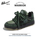 Pull-back sneakers for men 2025 spring and autumn new niche original casual men's sports shoes thick sole heightening bread shoes dark green 42