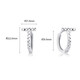 Trendy Acer to Jane PT950 platinum earrings for women, letter T as a birthday gift for girlfriend, one pair, about 1.95g