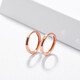 Ming brand jewelry 18K gold earrings for women, colored gold rose gold plain hoop mosaic earrings CSH0170 pricing 18K gold earrings, about 0.94-1.19 grams