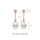 Chao Acer Pearl 18K Gold Earrings Rose Gold Color Gold Earrings Birthday Gift Women's Fairy Dream EEK33702711