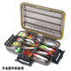 Hookfeng Lure Bait Box Box Portable Fishing Accessories Box Storage Box Multi-Functional Bait Box Iron Plate Sequins Mino Waterproof Hard Bait and Soft Bait Storage Lure Accessories Box [26*16.5*4.5cm] Brown