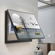 Fandianna Perpetual Calendar Electric Metter Box Painting Decorative With Clocks Sans Punch Distribution Box modern Simple Electronic Clock Paindre peinture PD1381 FULU Guangming 60 * 45 Cover 50x35 + Cadre en alliage en aluminium + horloge montre une horloge de montre 60 * 45