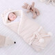 Qi Le Rongrong baby blanket newborn autumn and winter thickened blanket male and female baby anti-jump swaddle newborn supplies warm plus blanket pure cotton delivery room wrap outing small quilt khaki 100*100cm