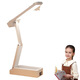 Yunpo full spectrum desk lamp eye protection study special student anti-blue light power bank folding smart reading desk lamp portable le 5400w pink charging plug clock model