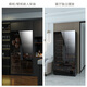BAIKAILUN double-door double-temperature red wine cabinet mirror glass double-door constant temperature wine cabinet embedded home living room refrigerator moisturizing large-capacity office tea liquor beverage display cabinet 1.78 meters | dual-temperature mirror | red wine ice bar style 58 bottles thin style