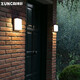 Zuncai entrance door wall lamp, outdoor waterproof villa door front lamp, courtyard exterior wall lamp, outdoor balcony terrace lamp, modern mains type/A type garden wall lamp, large 36W warm light