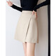 DME Lady style skirt summer elegant A-shaped loose thin skirt women apricot S