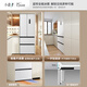 Konka Xiaomanwaist 415-liter French-style multi-door refrigerator ultra-thin zero-embedded first-class energy efficiency air-cooled frost-free 70cm wide dual-cycle sterilization BCD-415WUPEG7S home appliance subsidy