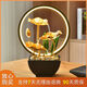 Feng shui rotating water ornaments to generate wealth and recycled water creative lotus pond moonlight living room office study opening gift lotus pond moonlight # 013 lamp circle style